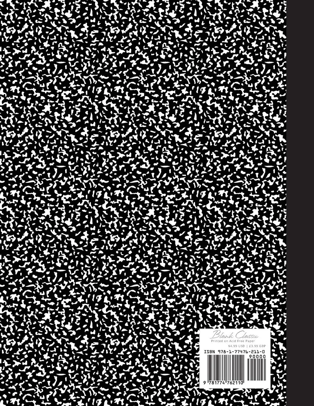 Rückseite: 9781774762110 | Classic Composition Notebook | Blank Classic | Taschenbuch | Englisch