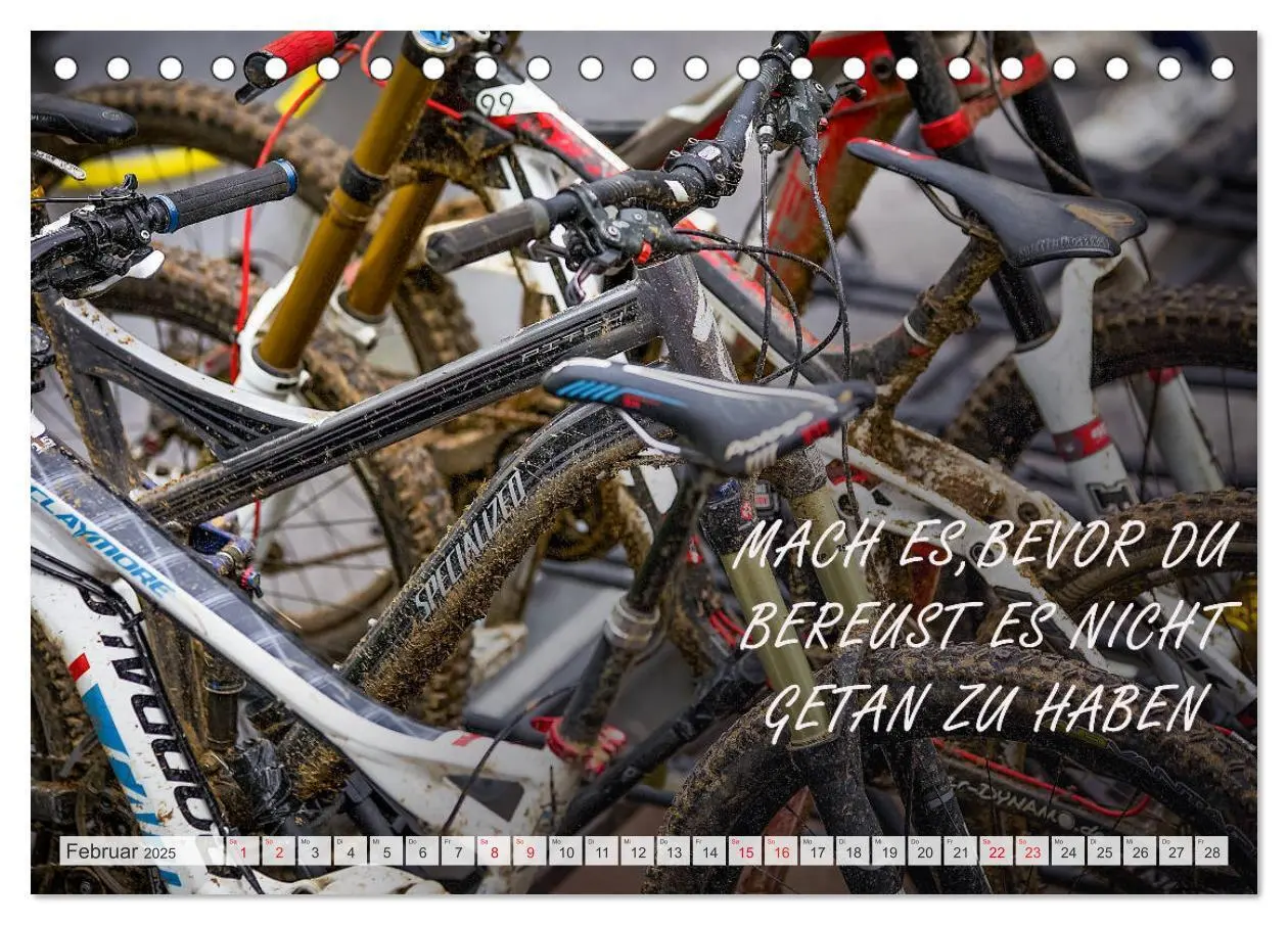Bild: 9783435122110 | Positive Gedanken - Motivation und Mountainbike (Tischkalender 2025...
