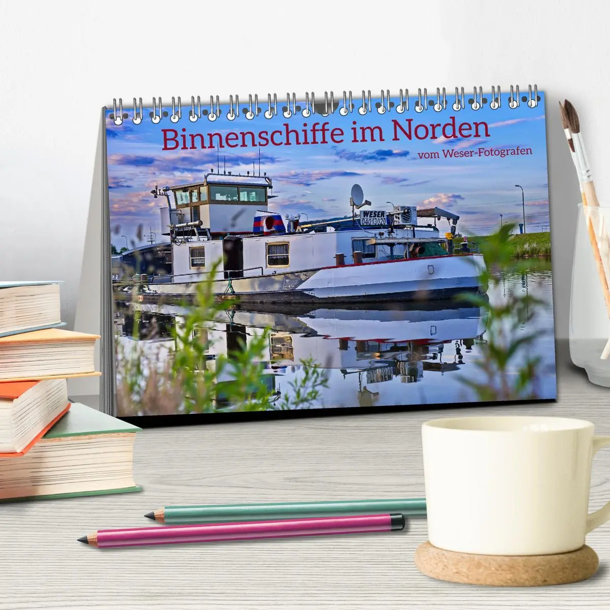 Bild: 9783457382110 | Binnenschiffe im Norden (Tischkalender 2026 DIN A5 quer), CALVENDO...