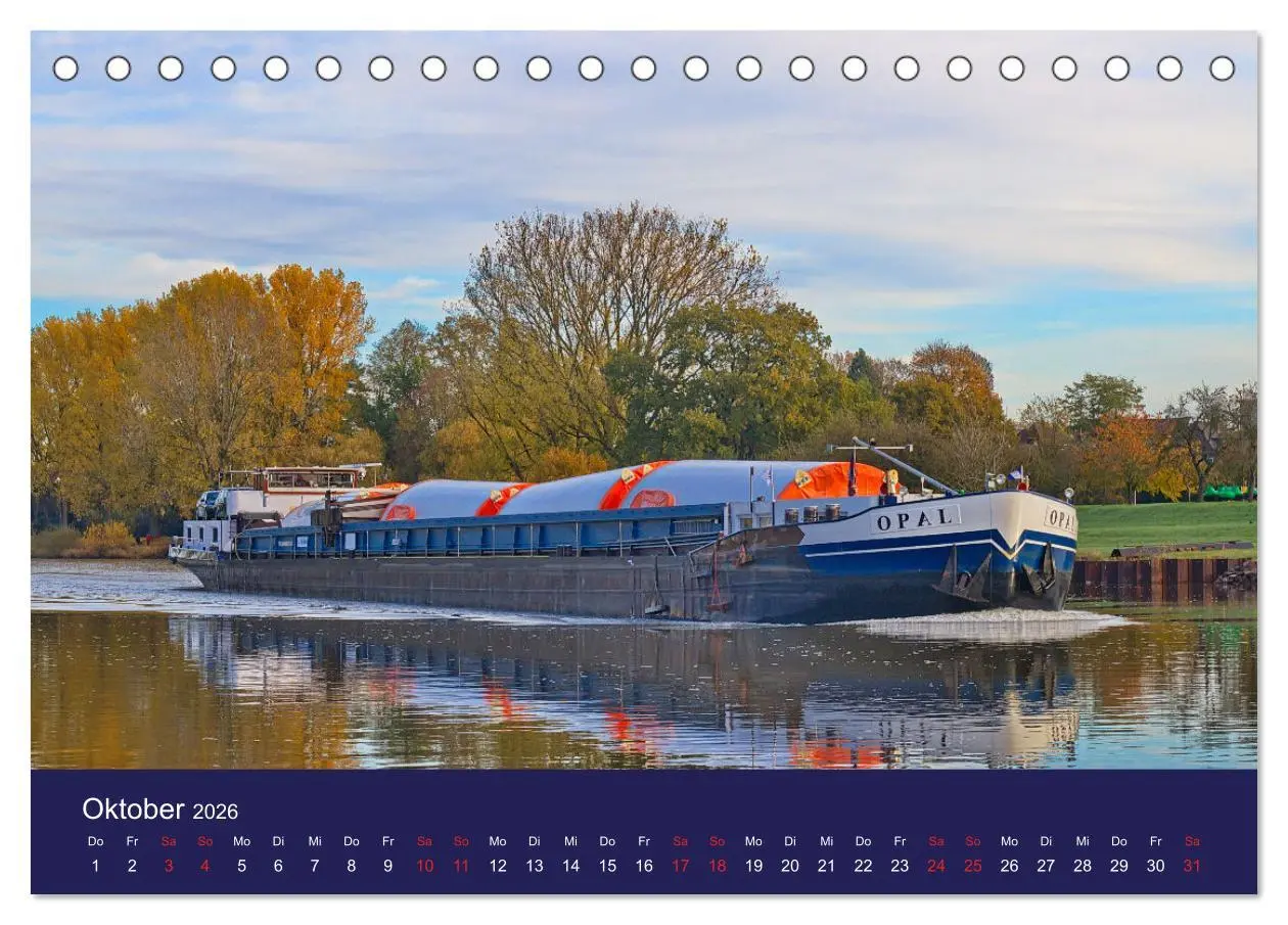 Bild: 9783457382110 | Binnenschiffe im Norden (Tischkalender 2026 DIN A5 quer), CALVENDO...