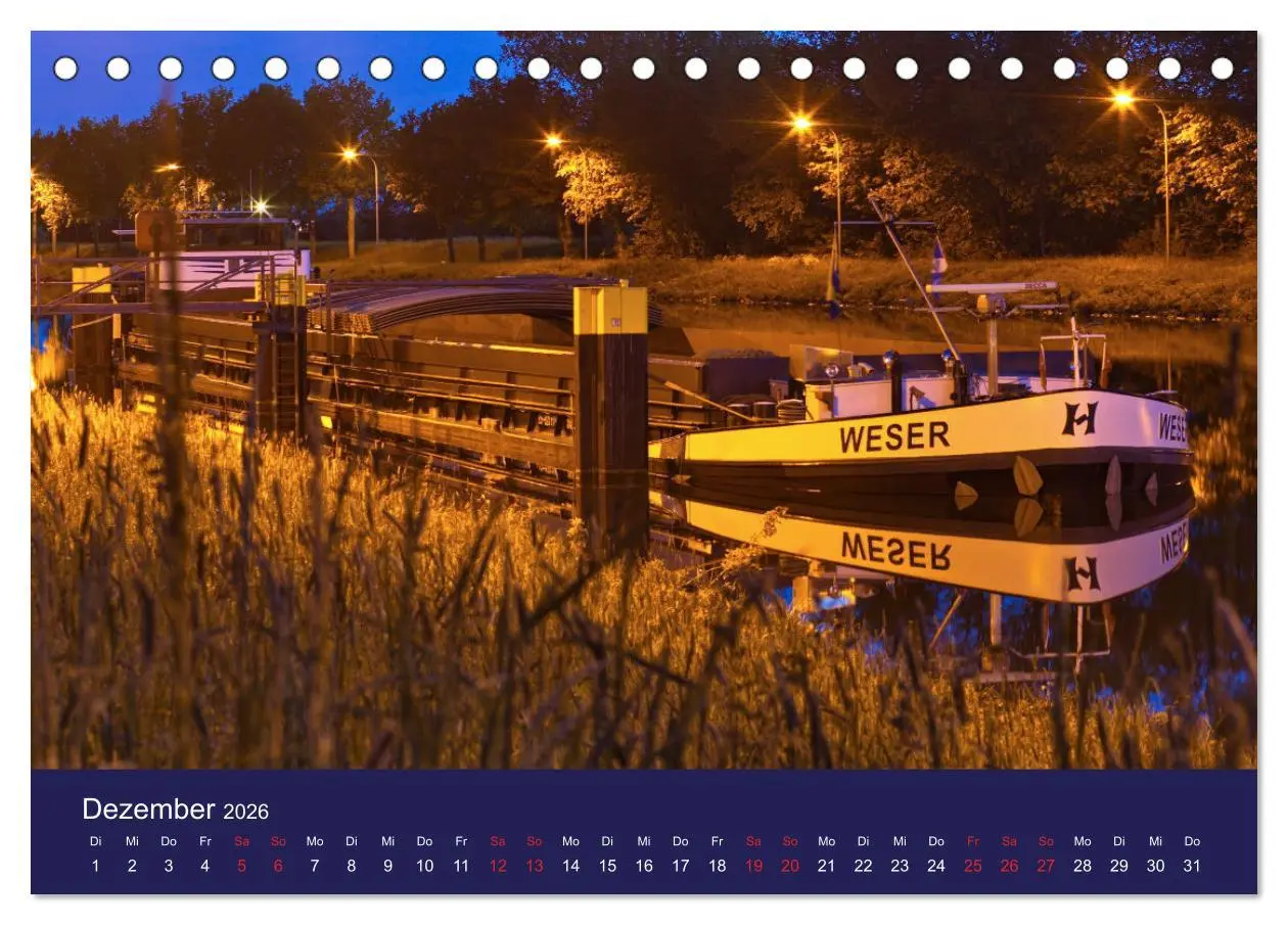 Bild: 9783457382110 | Binnenschiffe im Norden (Tischkalender 2026 DIN A5 quer), CALVENDO...