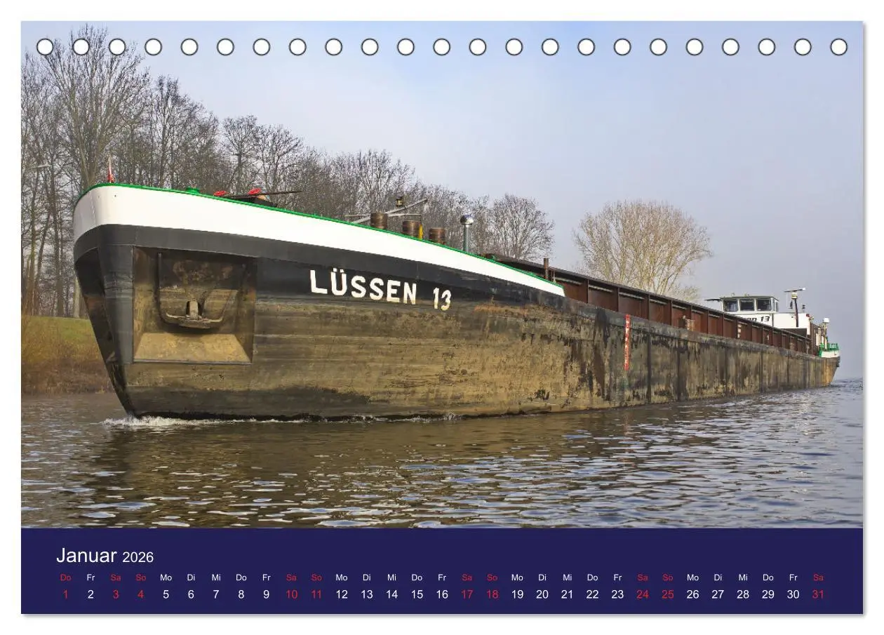 Bild: 9783457382110 | Binnenschiffe im Norden (Tischkalender 2026 DIN A5 quer), CALVENDO...