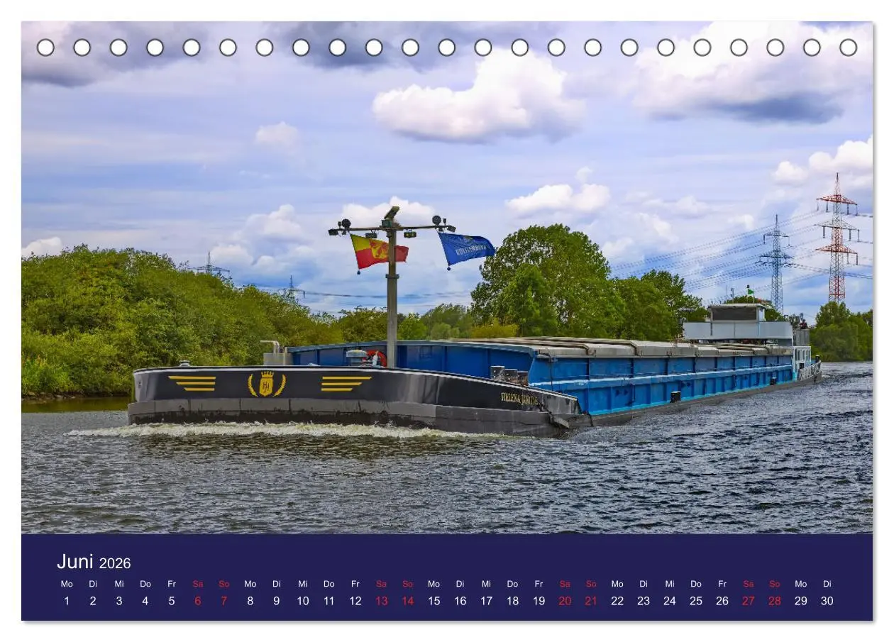 Bild: 9783457382110 | Binnenschiffe im Norden (Tischkalender 2026 DIN A5 quer), CALVENDO...