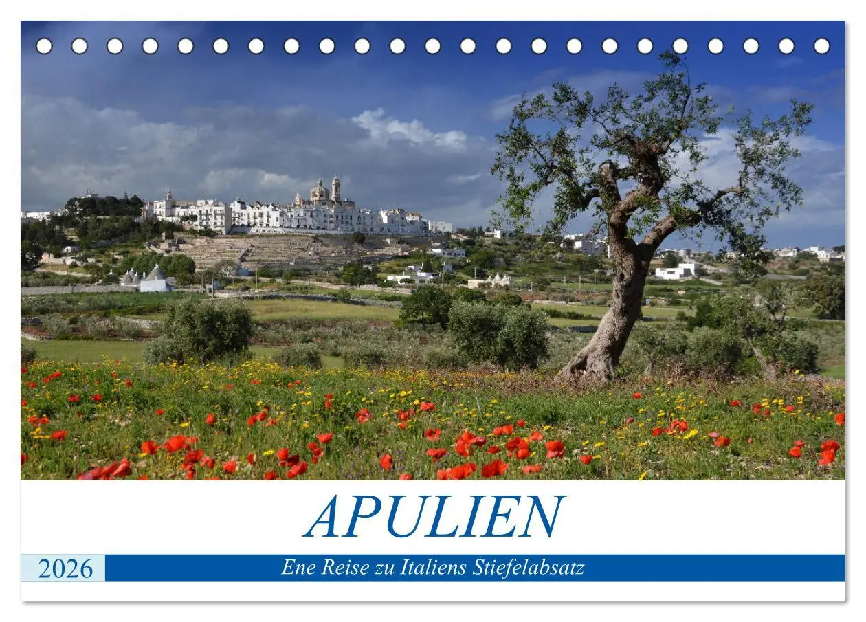 Cover: 9783457762110 | Apulien - Eine Reise zu Italiens Stiefelabsatz (Tischkalender 2026...