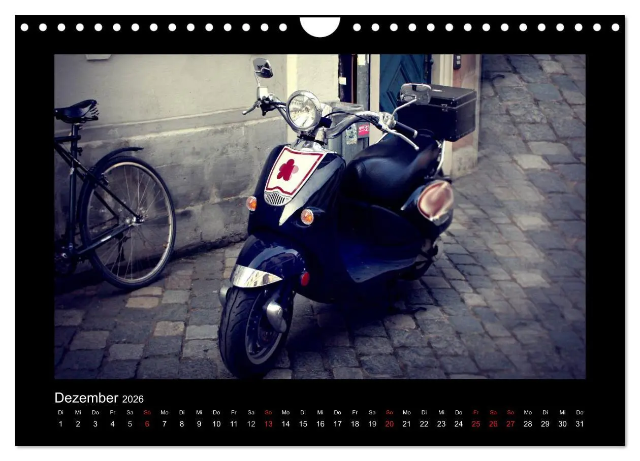 Bild: 9783516232110 | Motorroller (Wandkalender 2026 DIN A4 quer), CALVENDO Monatskalender