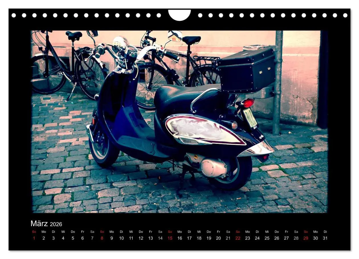 Bild: 9783516232110 | Motorroller (Wandkalender 2026 DIN A4 quer), CALVENDO Monatskalender