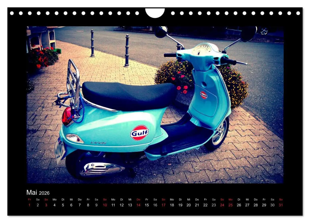 Bild: 9783516232110 | Motorroller (Wandkalender 2026 DIN A4 quer), CALVENDO Monatskalender