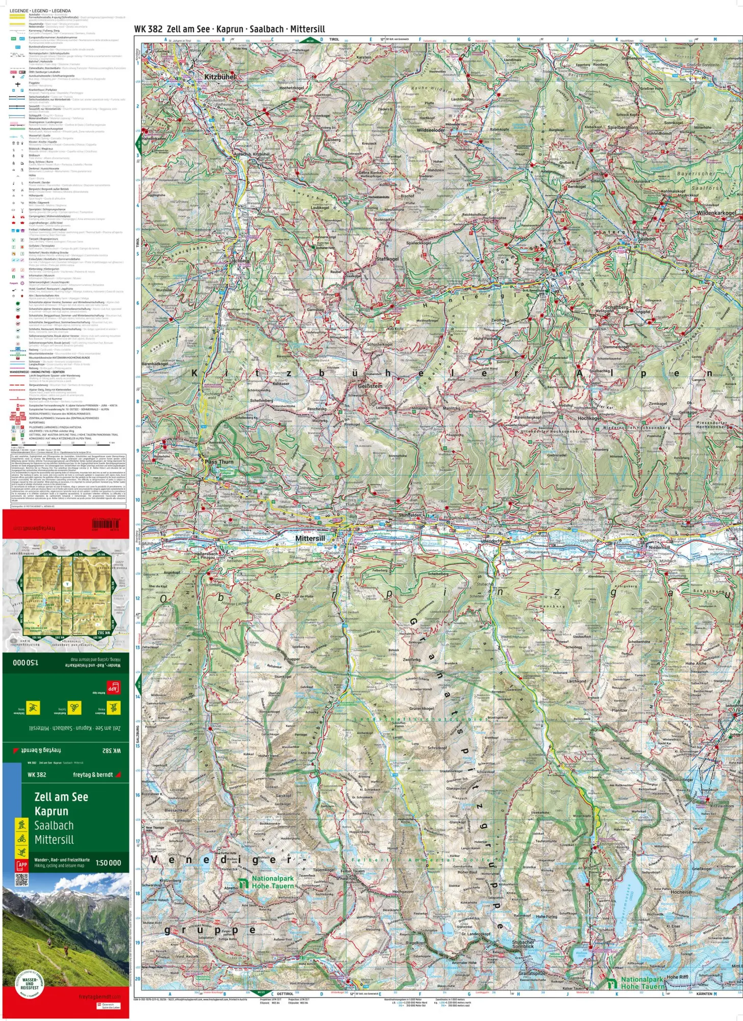 Bild: 9783707922110 | Zell am See - Kaprun, Wander-, Rad- und Freizeitkarte 1:50.000,...
