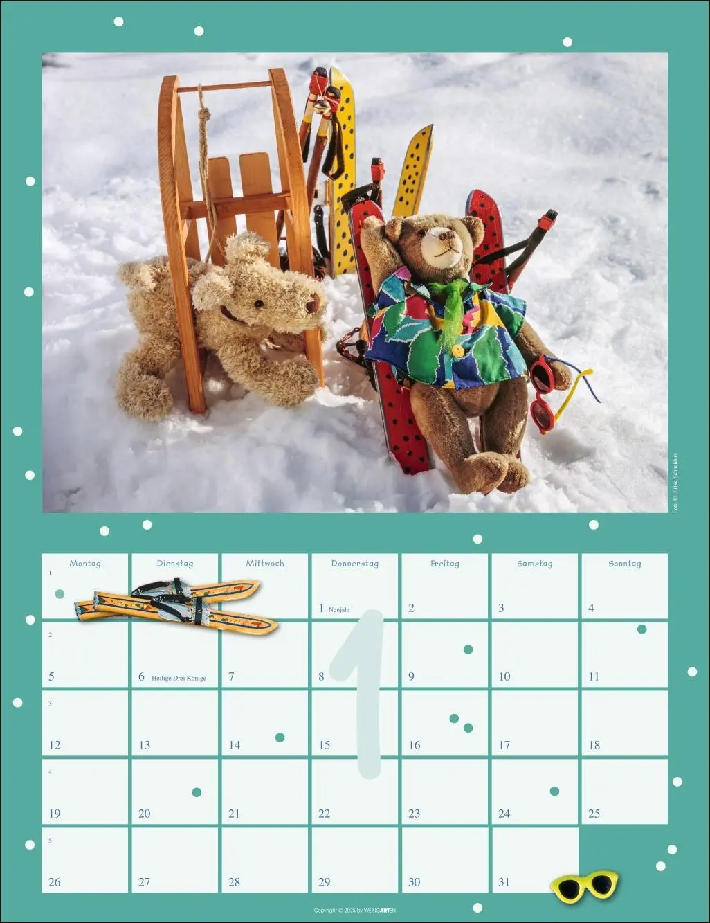 Bild: 9783839902110 | Teddybären Kalender 2026 | Gisela/Schneiders, Ulrike Hofmann | 14 S.