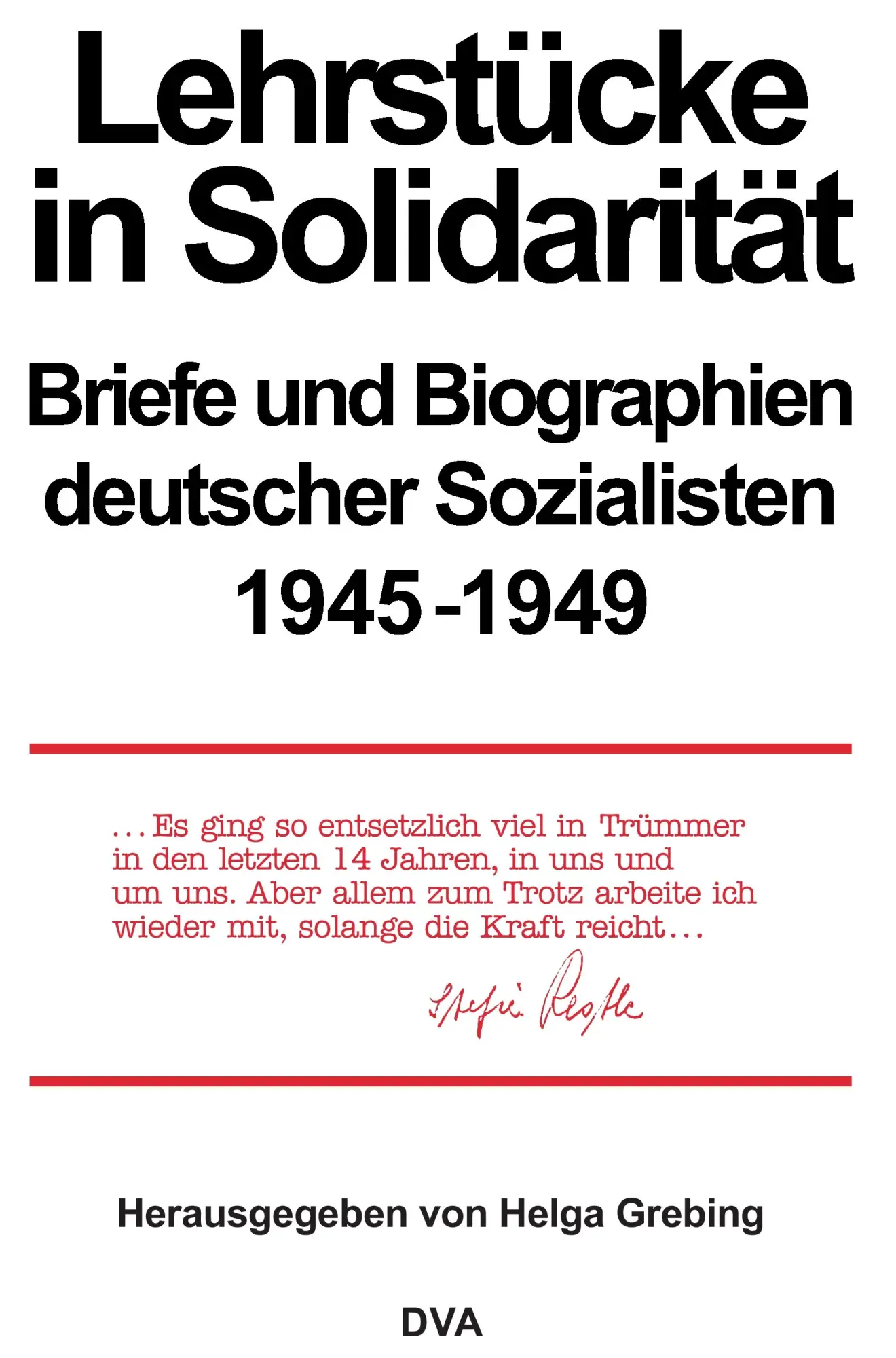 Cover: 9783486532210 | Lehrstücke in Solidarität | Helga Grebing | Buch | Deutsch | 1986