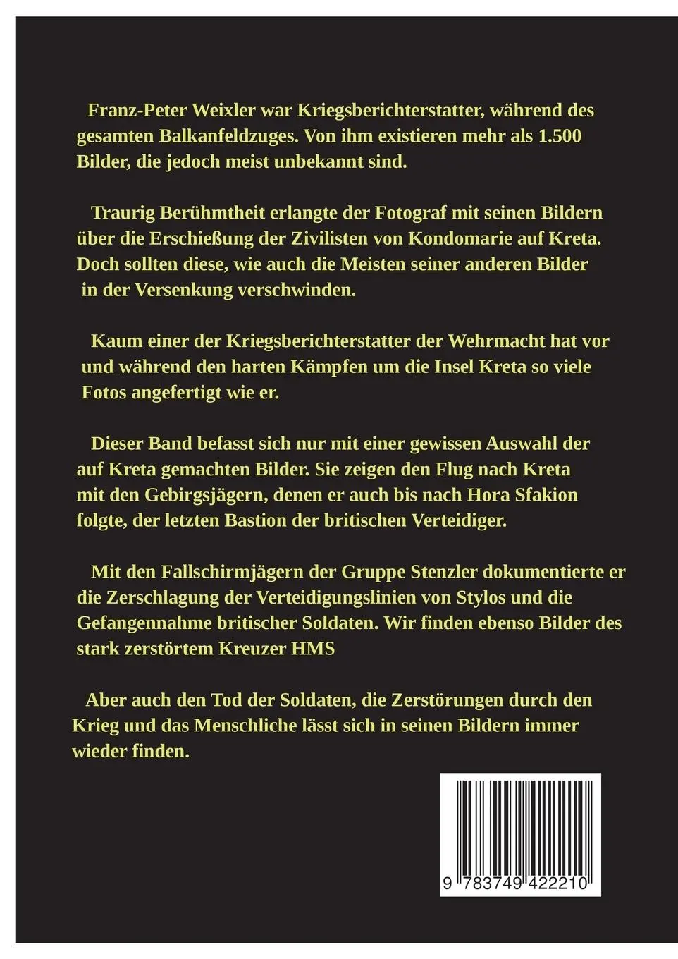 Rückseite: 9783749422210 | Franz - Peter Weixler - Operation Merkur | Stephan D. Yada-Mc Neal