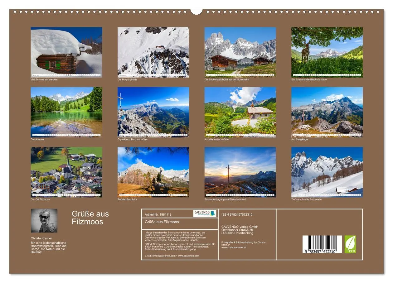 Bild: 9783457672310 | Grüße aus Filzmoos (hochwertiger Premium Wandkalender 2026 DIN A2...