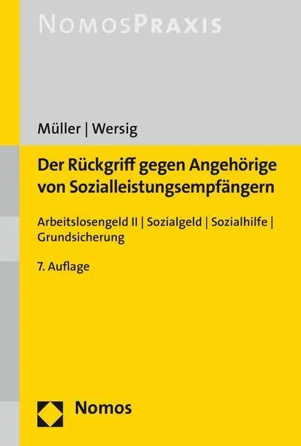 Cover: 9783848722310 | Der Rückgriff gegen Angehörige von Sozialleistungsempfängern | Müller