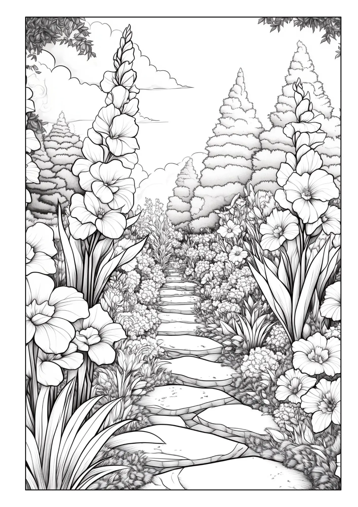 Bild: 9783986572310 | Garten Malbuch für Erwachsene - 50 Ausmalbilder zur Entspannung | Buch