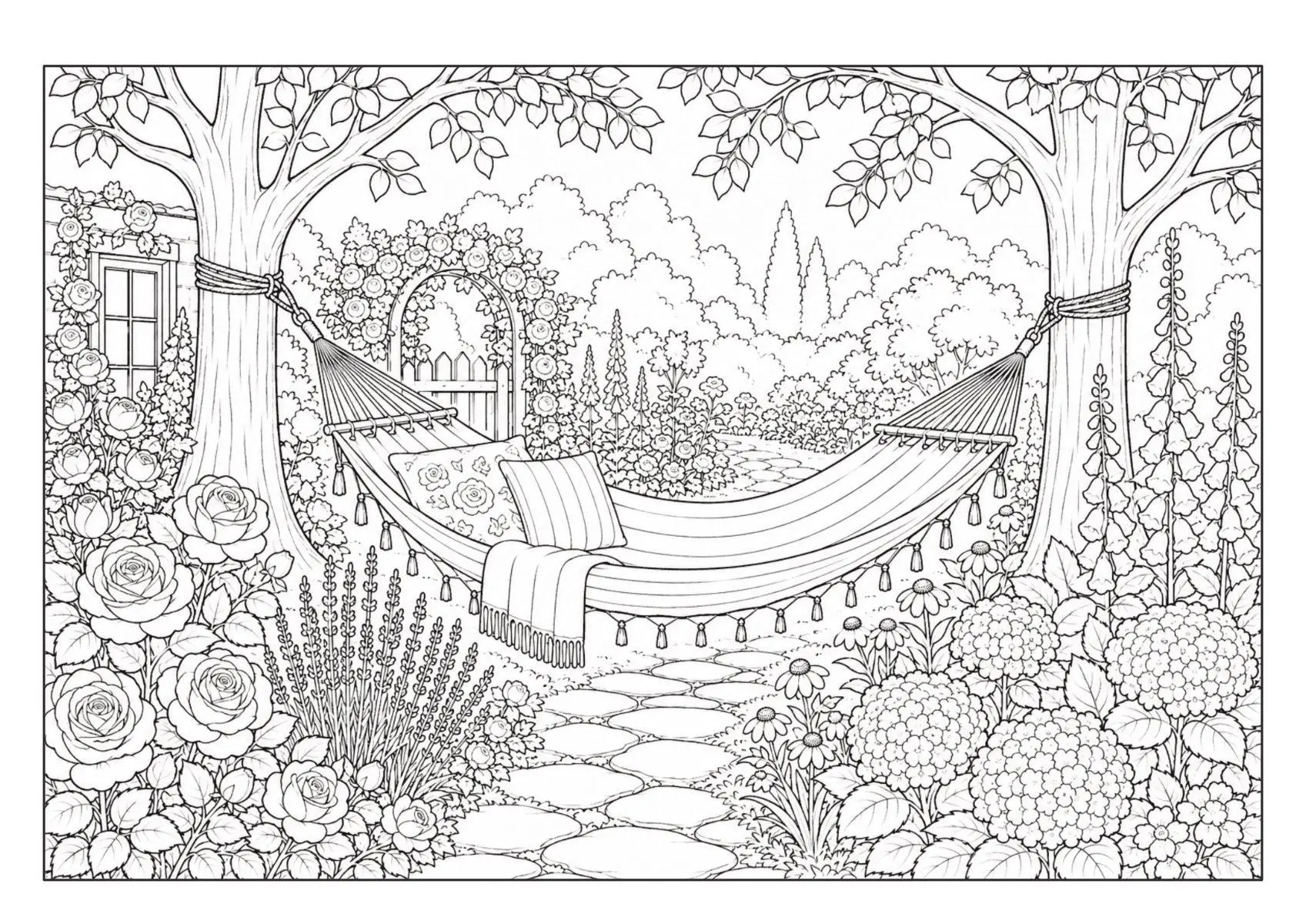 Bild: 9783986572310 | Garten Malbuch für Erwachsene - 50 Ausmalbilder zur Entspannung | Buch