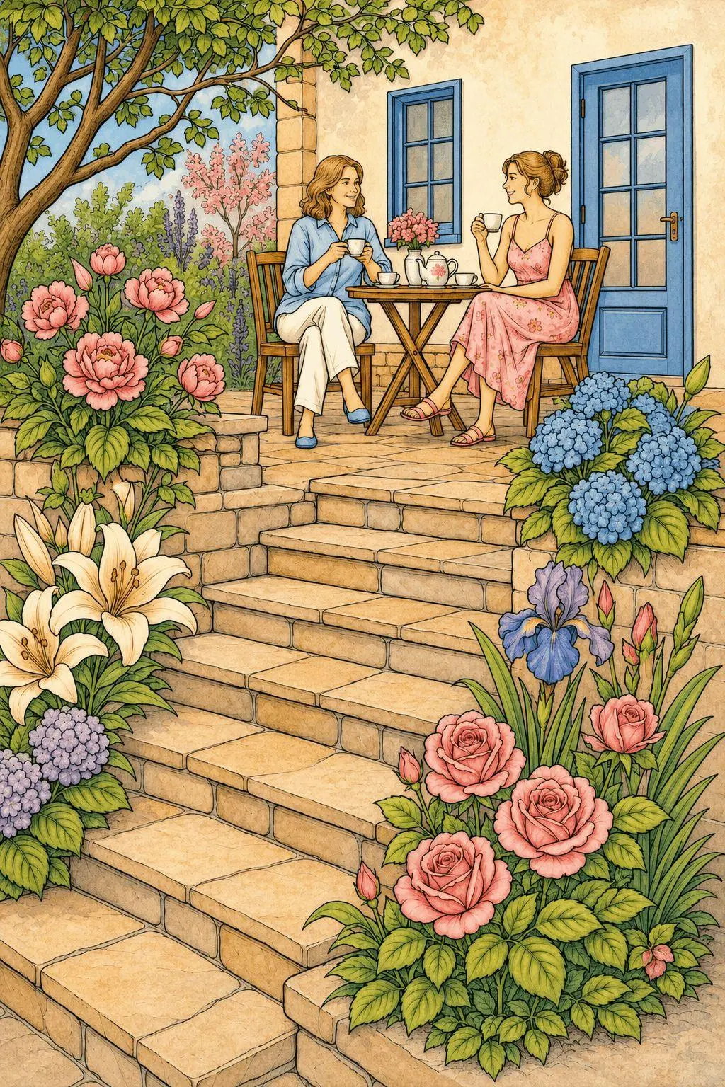 Bild: 9783986572310 | Garten Malbuch für Erwachsene - 50 Ausmalbilder zur Entspannung | Buch