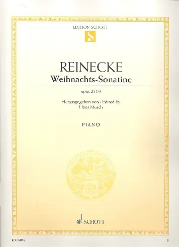 Cover: 9790001152310 | Weihnachtssonatine Opus 251/3 | Carl Reinecke | Buch | Schott Music