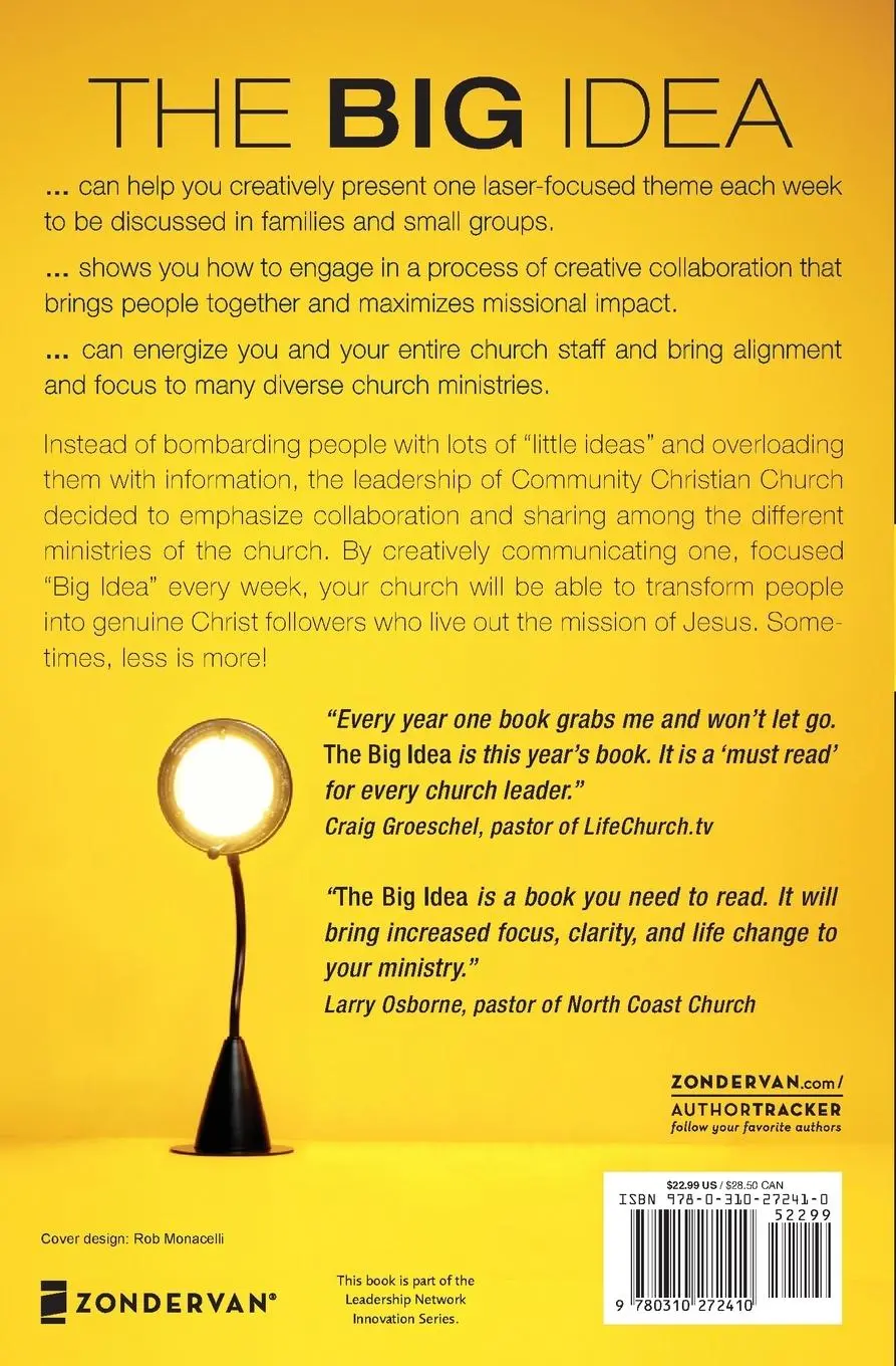 Rückseite: 9780310272410 | The Big Idea | Focus the Message--Multiply the Impact | Taschenbuch