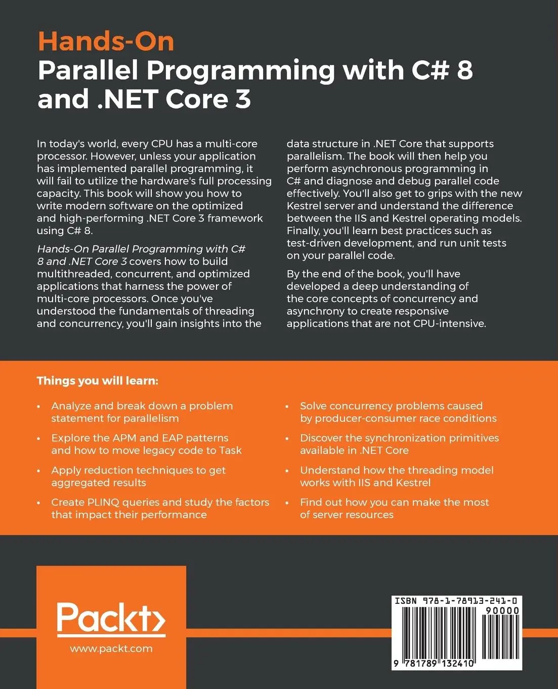 Rückseite: 9781789132410 | Hands-On Parallel Programming with C# 8 and .NET Core 3 | Tanwar