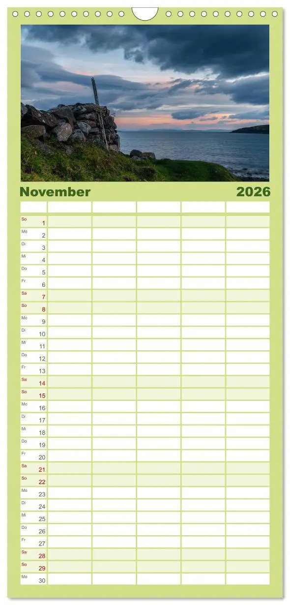 Bild: 9783516512410 | Familienplaner 2026 - Schottland - Scotland - Alba mit 5 Spalten...
