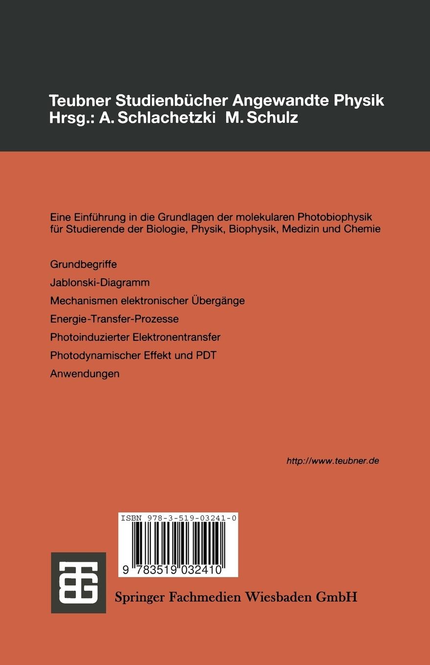 Rückseite: 9783519032410 | Einführung in die molekulare Photobiophysik | Beate Röder | Buch | ii