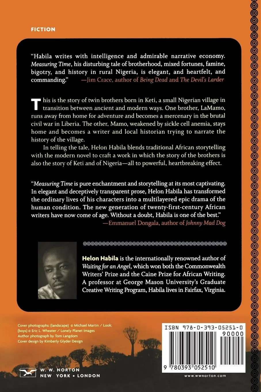 Rückseite: 9780393052510 | Measuring Time | A Novel | Helon Habila | Taschenbuch | Englisch