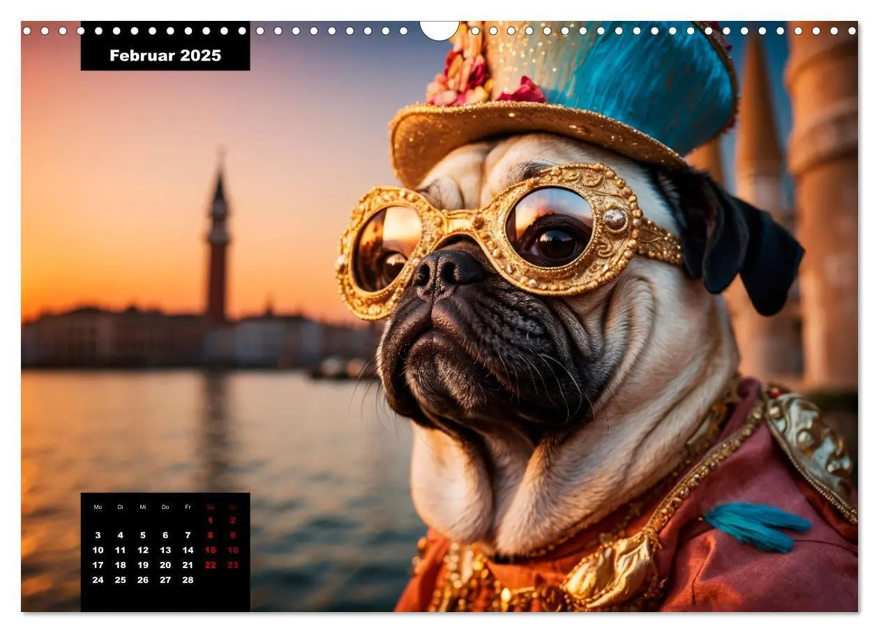 Bild: 9783435012510 | Mopszauber - Süße Möpse begleiten durchs Jahr (Wandkalender 2025...