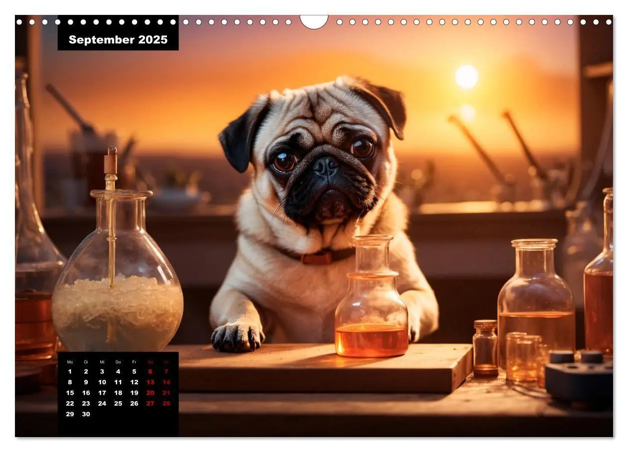 Bild: 9783435012510 | Mopszauber - Süße Möpse begleiten durchs Jahr (Wandkalender 2025...