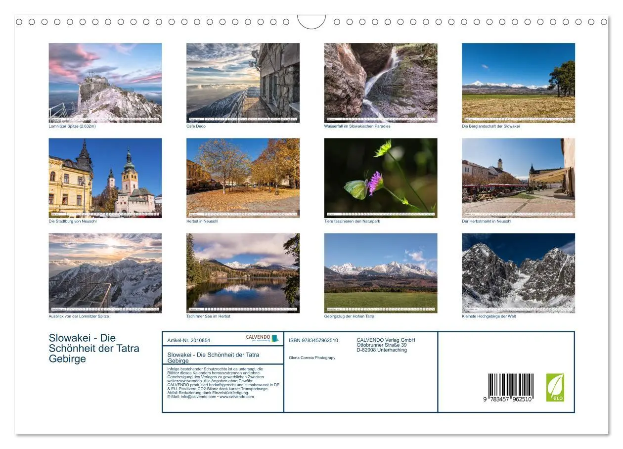 Bild: 9783457962510 | Slowakei - Die Schönheit der Tatra Gebirge (Wandkalender 2026 DIN...