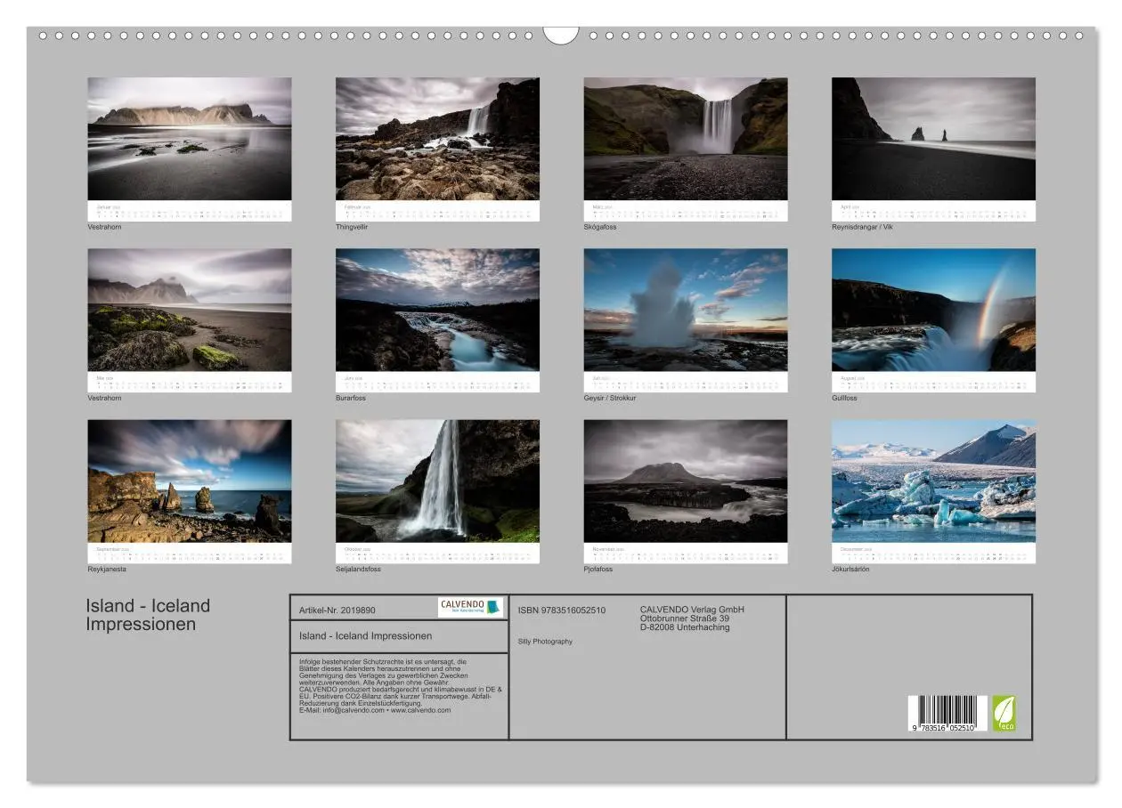 Bild: 9783516052510 | Island - Iceland Impressionen (Wandkalender 2026 DIN A2 quer),...