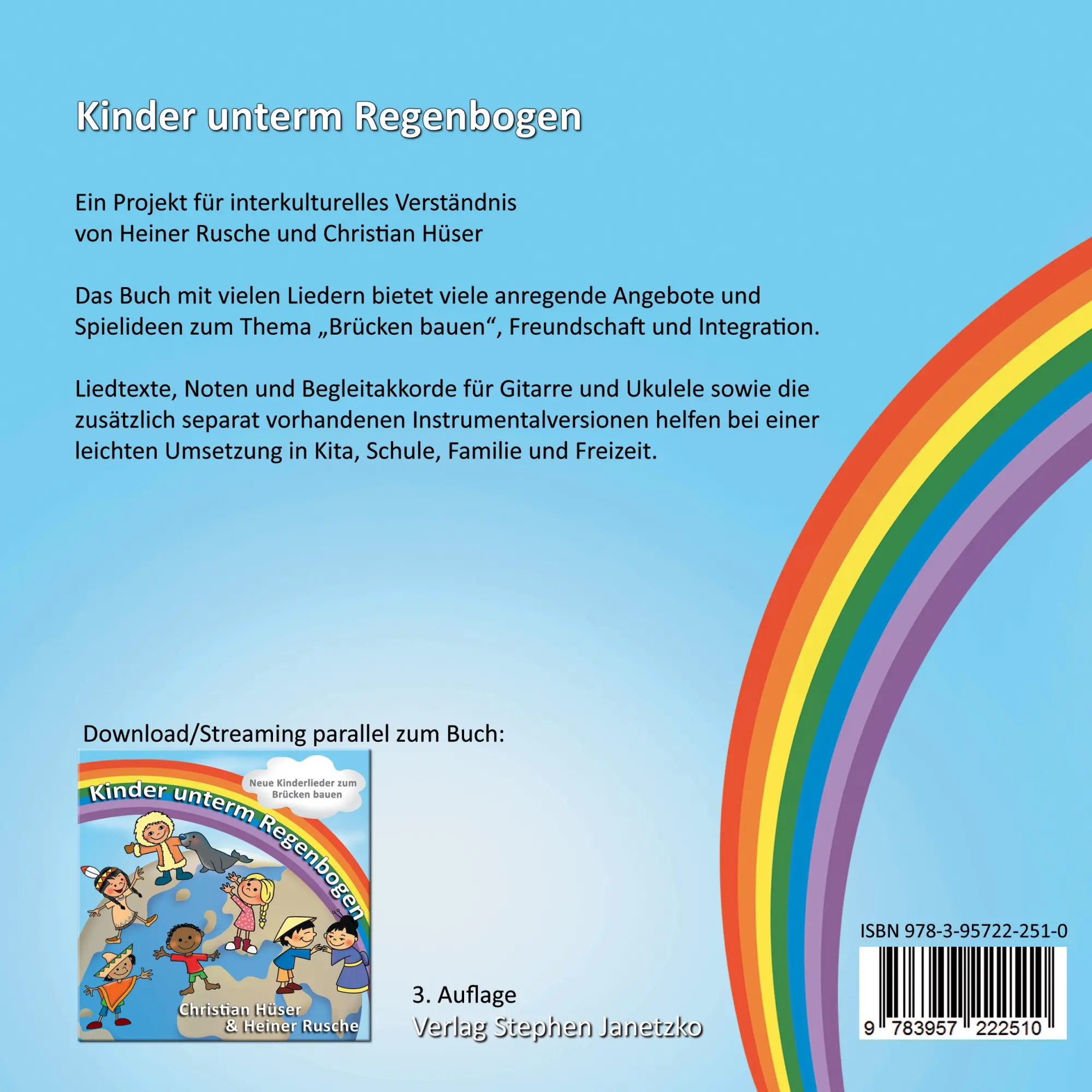 Rückseite: 9783957222510 | Kinder unterm Regenbogen - Neue Kinderlieder zum Brücken bauen | Buch