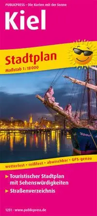 Cover: 9783961322510 | Kiel. Stadtplan 1:16 000 | (Land-)Karte | Stadtplan (PUBLICPRESS)