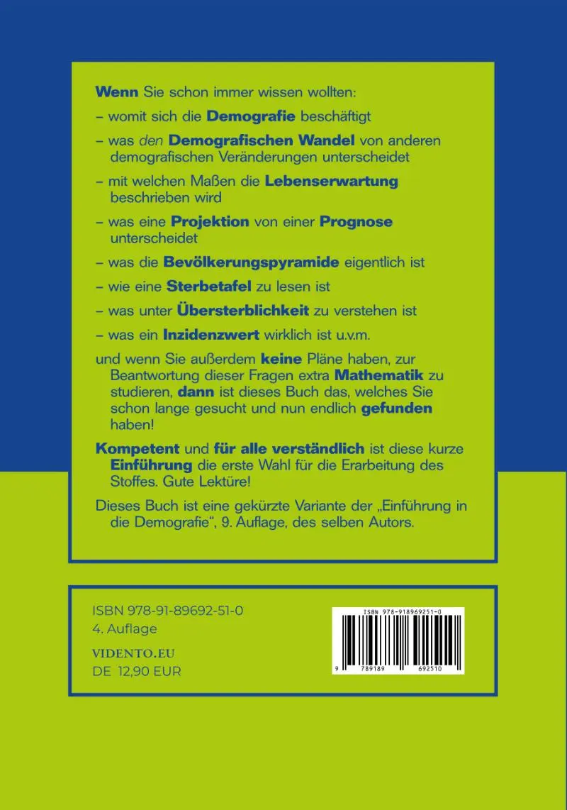 Rückseite: 9789189692510 | Basiswissen Demografie | Sören Padel | Taschenbuch | 188 S. | Deutsch