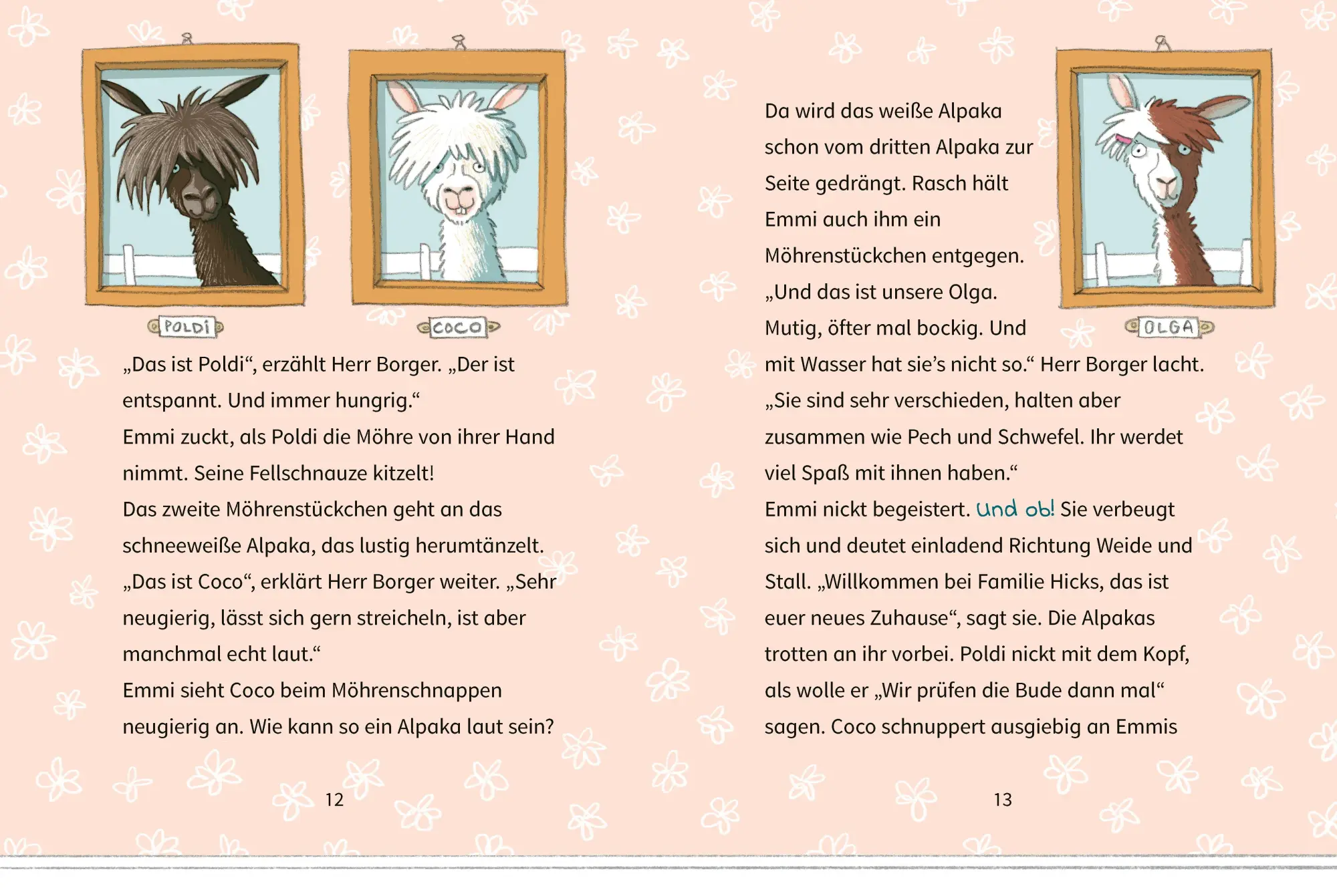 Bild: 9783401722610 | Die wilde Alpaka-Bande (1). Zicke, zacke, Spuck-Attacke! | Grimm