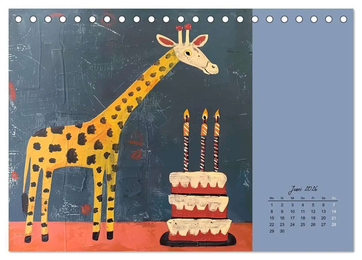 Bild: 9783457402610 | Wenn Tiere feiern (Tischkalender 2026 DIN A5 quer), CALVENDO...