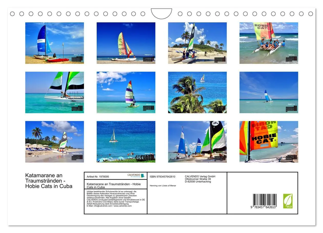 Bild: 9783457642610 | Katamarane an Traumstränden - Hobie Cats in Cuba (Wandkalender 2026...