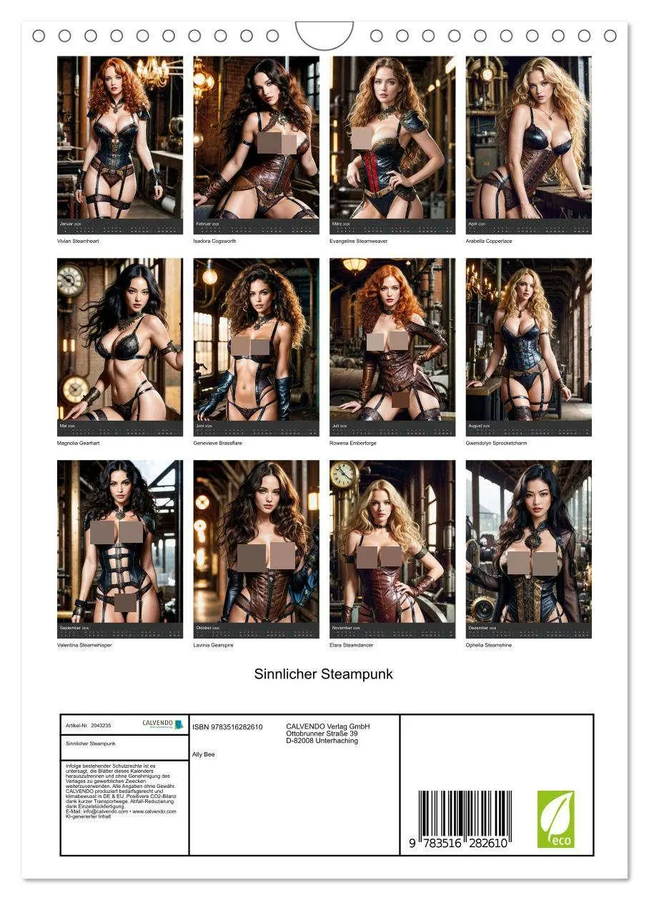 Bild: 9783516282610 | Sinnlicher Steampunk (Wandkalender 2026 DIN A4 hoch), CALVENDO...