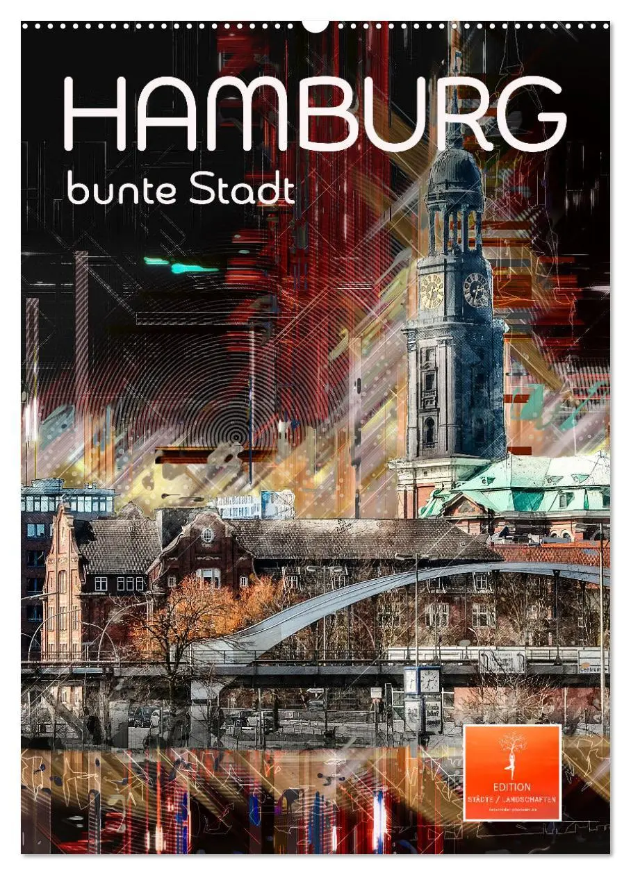 Cover: 9783516352610 | Hamburg bunte Stadt (Wandkalender 2026 DIN A2 hoch), CALVENDO...