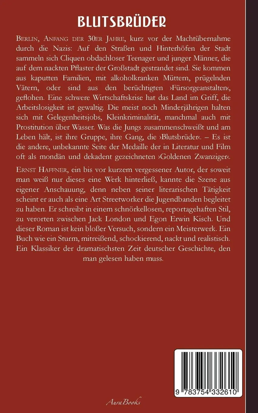Rückseite: 9783754332610 | Ernst Haffner: Blutsbrüder | Ernst Haffner | Taschenbuch | Paperback