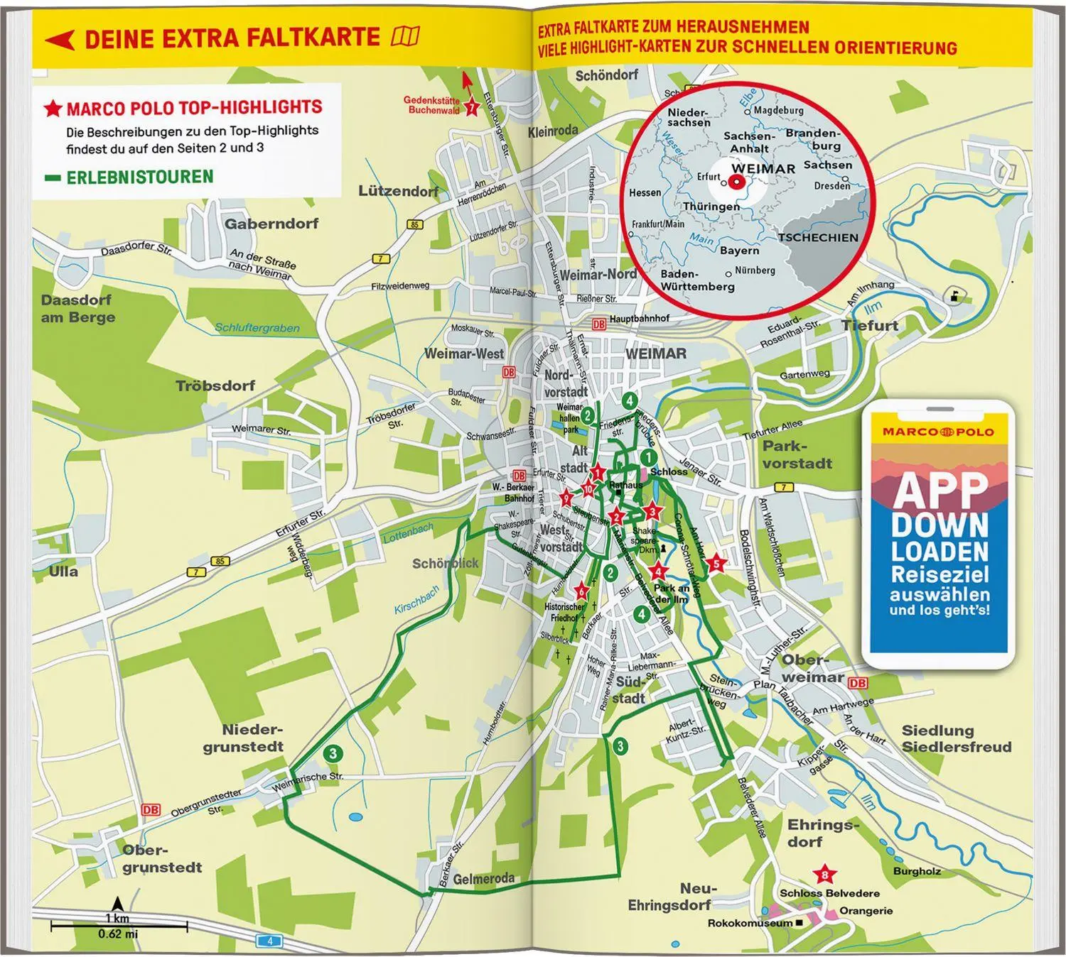 Bild: 9783829742610 | MARCO POLO Reiseführer Weimar | Silja Indolfo (u. a.) | Taschenbuch