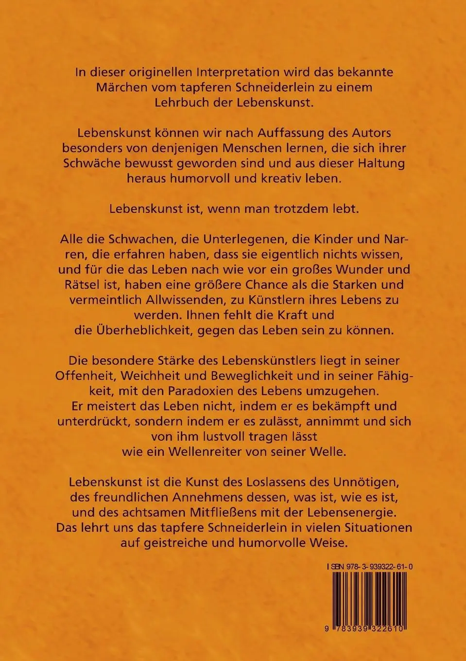 Rückseite: 9783939322610 | Das tapfere Schneiderlein | Lebenskunst mit Geist und Witz | Lutz