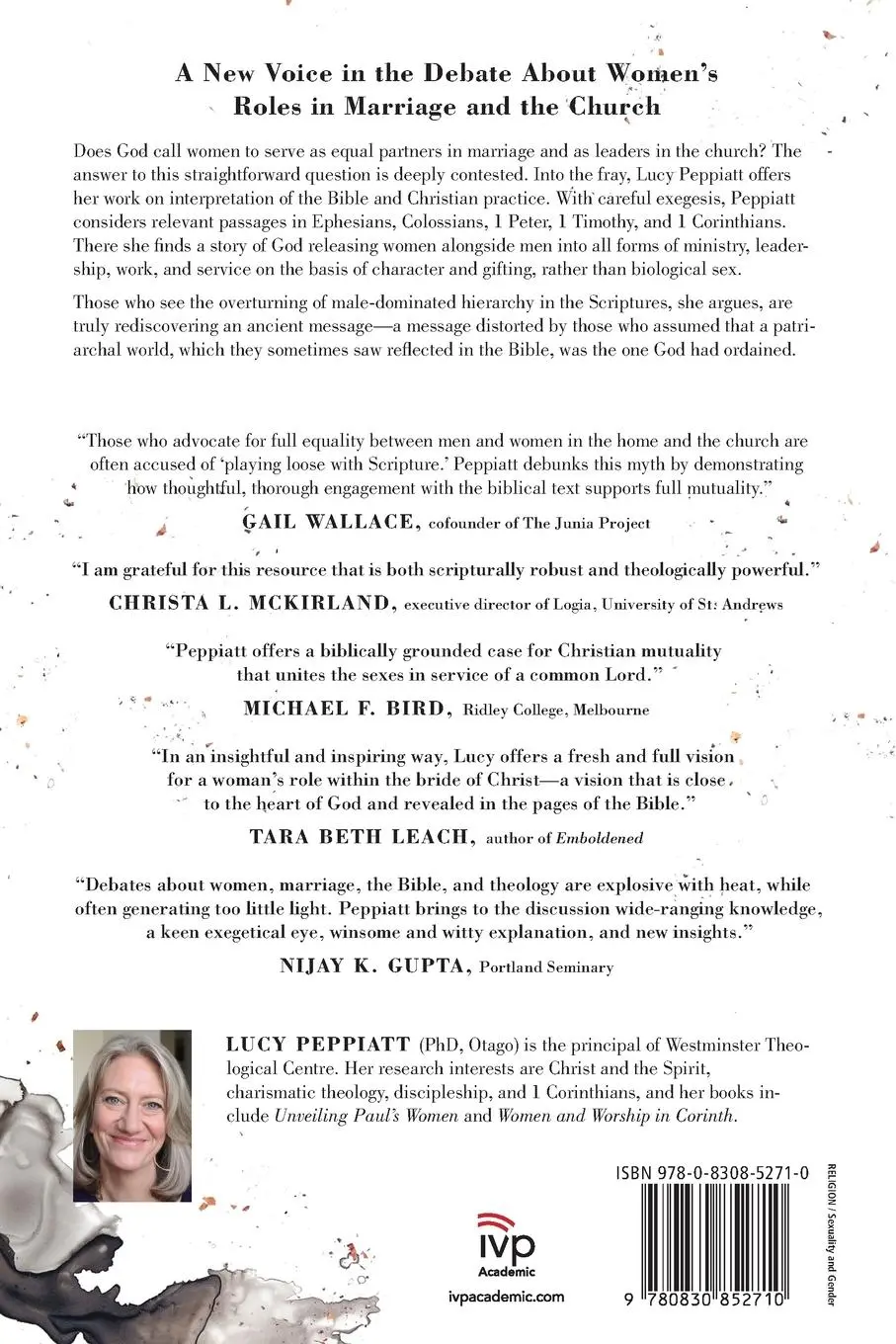 Rückseite: 9780830852710 | Rediscovering Scripture's Vision for Women | Lucy Peppiatt | Buch