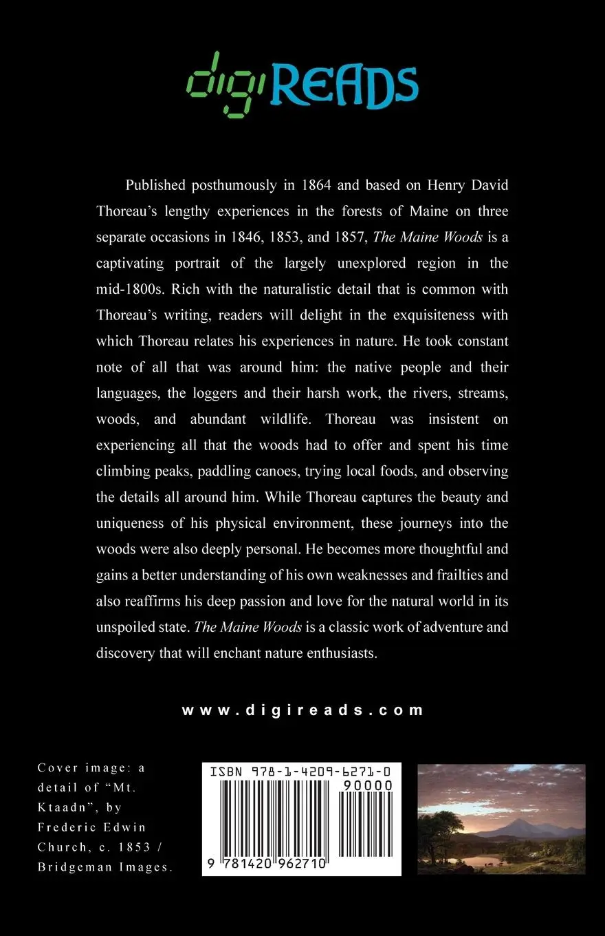Rückseite: 9781420962710 | The Maine Woods | Henry David Thoreau | Taschenbuch | Englisch | 2019