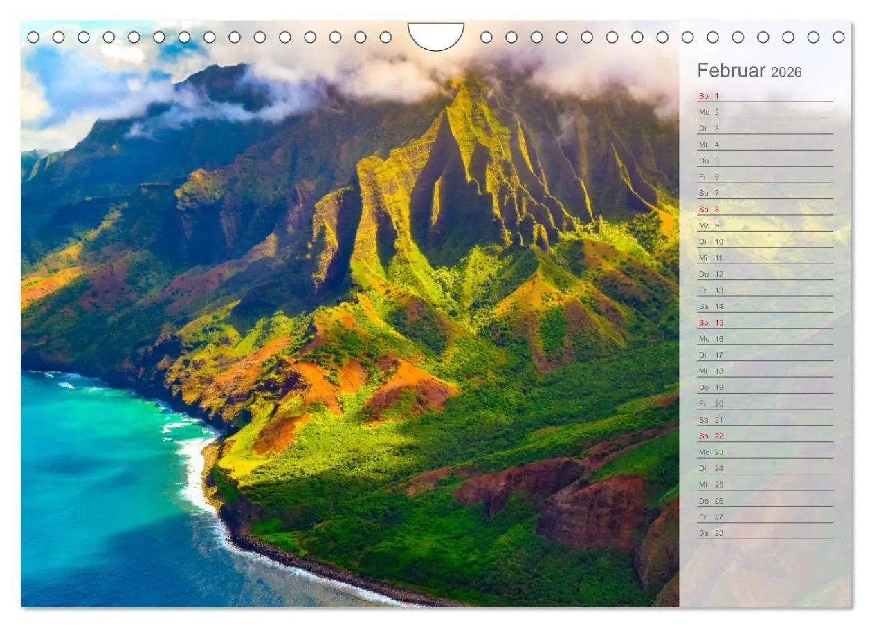 Bild: 9783457632710 | Malerisches Hawaii (Wandkalender 2026 DIN A4 quer), CALVENDO...