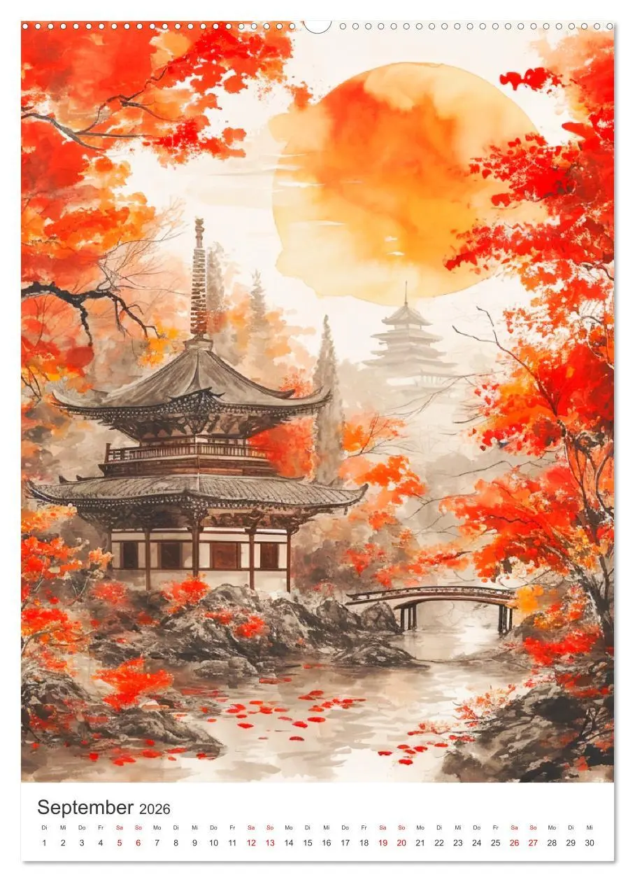 Bild: 9783516272710 | Japan. Impressionen im Aquarell-Stil (Wandkalender 2026 DIN A2...