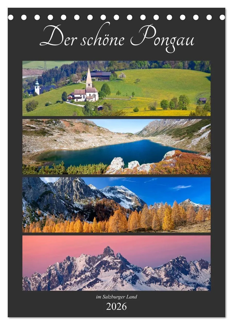 Cover: 9783516412710 | Der schöne Pongau (Tischkalender 2026 DIN A5 hoch), CALVENDO...