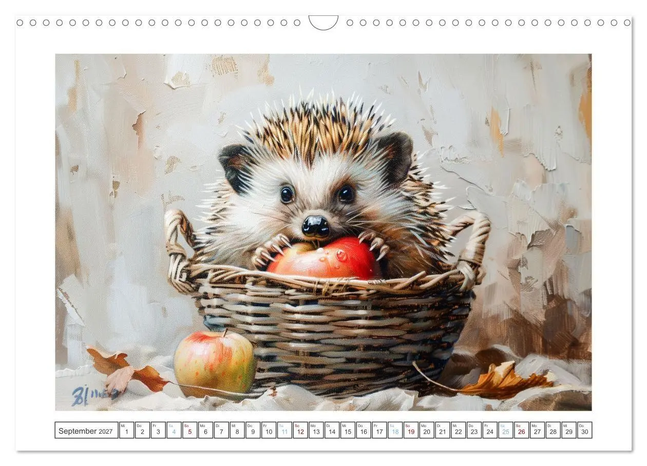 Bild: 9783569122710 | Lustige Igel (Wandkalender 2027 DIN A3 quer), CALVENDO Monatskalender