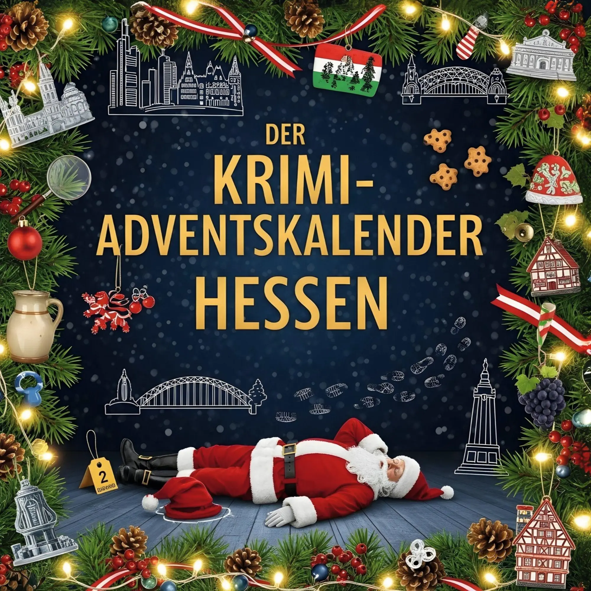 Cover: 9783695302710 | Der Krimi-Adventskalender Hessen | Mordsverdächtig in 24 Akten | Frank