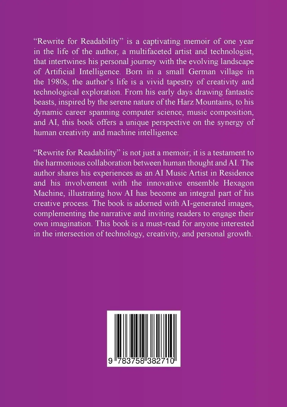 Rückseite: 9783758382710 | Rewrite for Readability | Tristan Behrens | Taschenbuch | Englisch