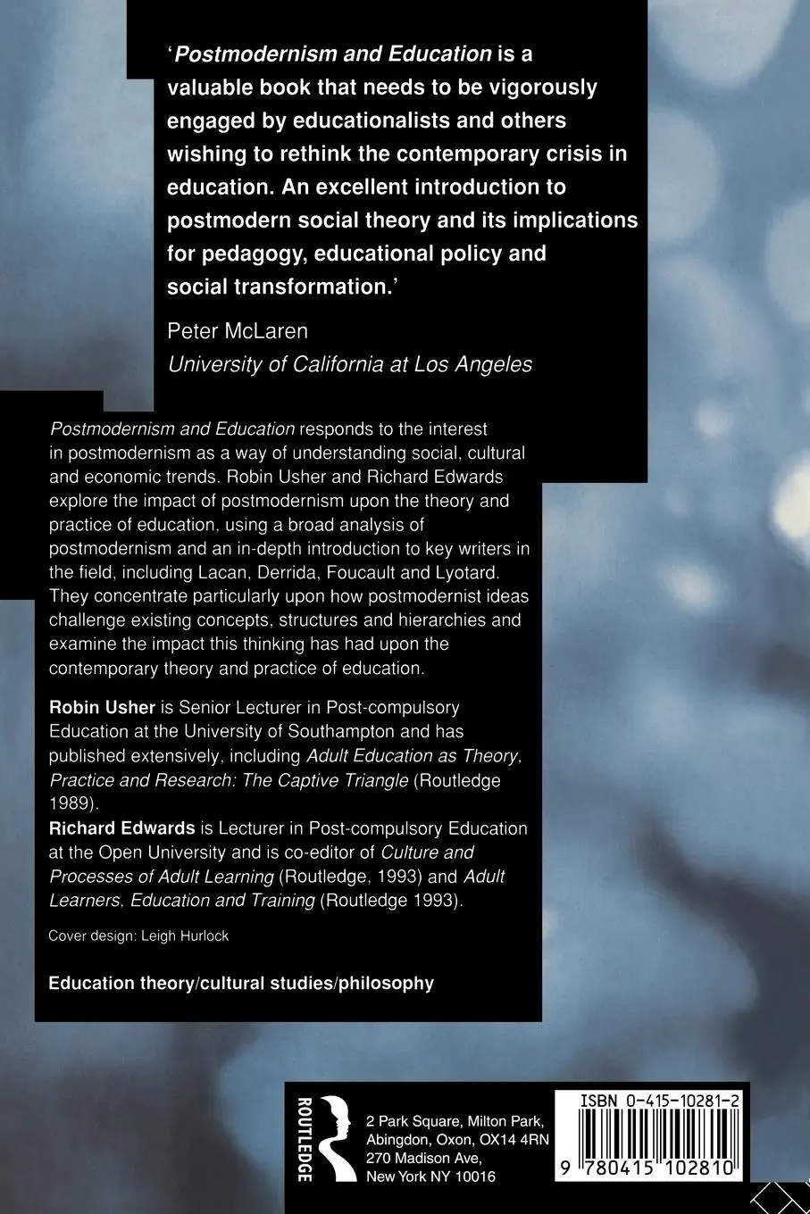 Rückseite: 9780415102810 | Postmodernism and Education | Different Voices, Different Worlds